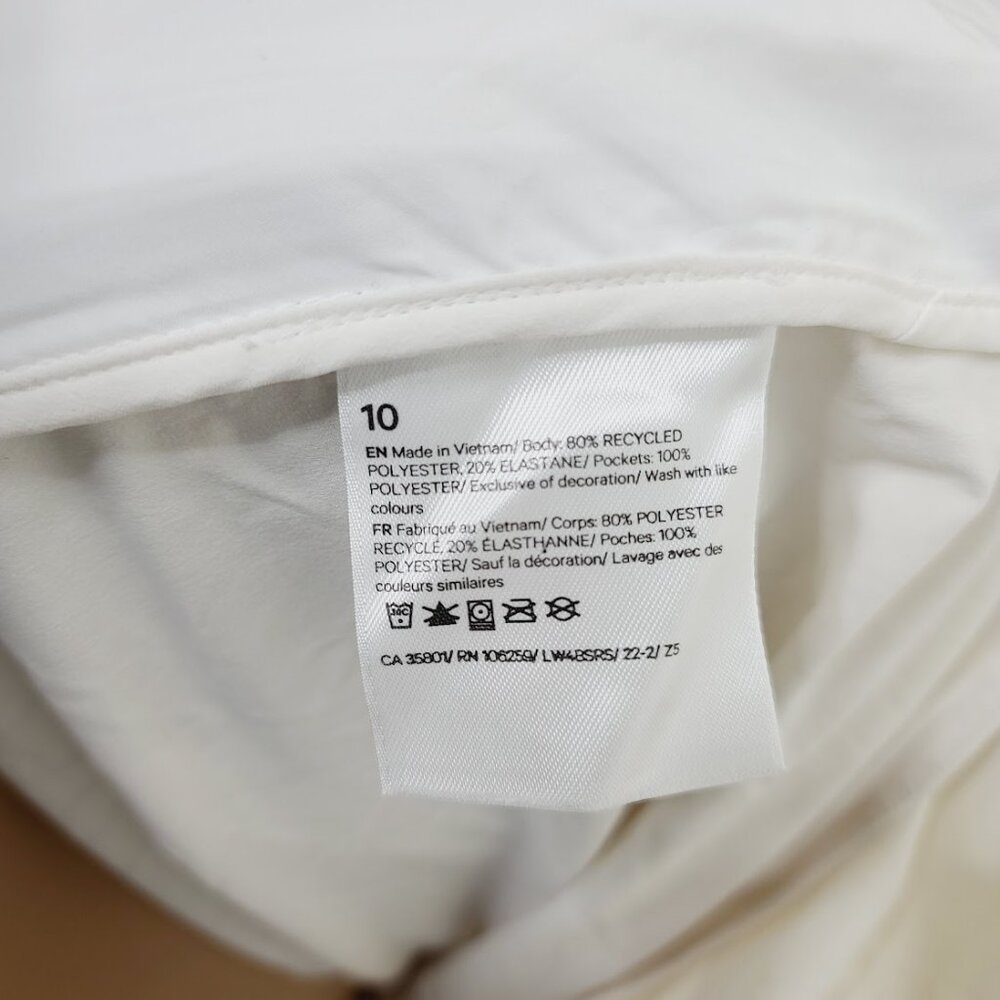 Lululemon Women's White Goal Smasher Slim Hooded Run Performance Jacket Sz 10 - Picture 9 of 10